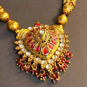 Costume Gold Tone Statement Necklace